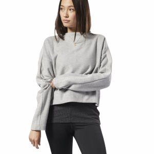 Bluza Damskie Reebok Training Essentials Szare PL 87BQANS